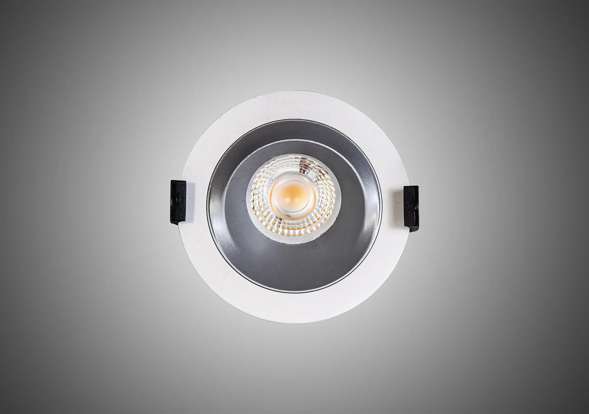 Bonia 10 Dimmable Tridonic 10W 631lm 2700K 36°, White/Silver 27° Angled Round Downlight , NO DRIVER REQUIRED, 5yrs Warranty DM201152  Dlux Bonia 10